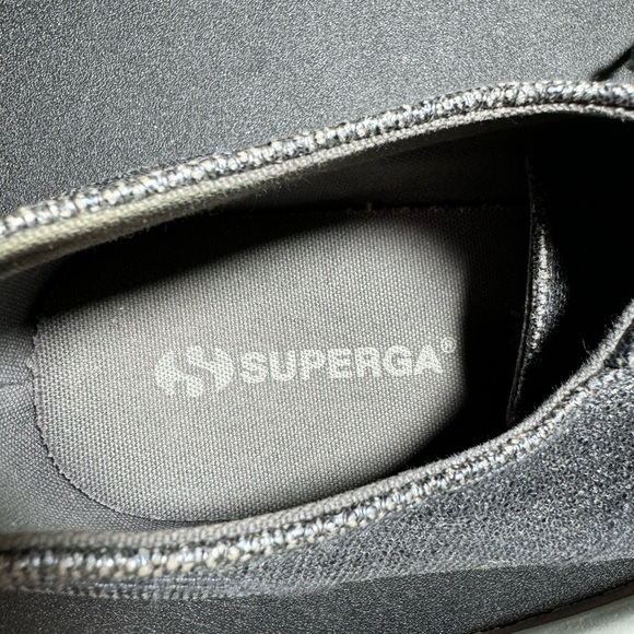 SUPERGA Italian sneakers, US SIZE 8.5-9, Euro 39.5 - 
Silver/blue grey sparkle - Picture 7 of 8
